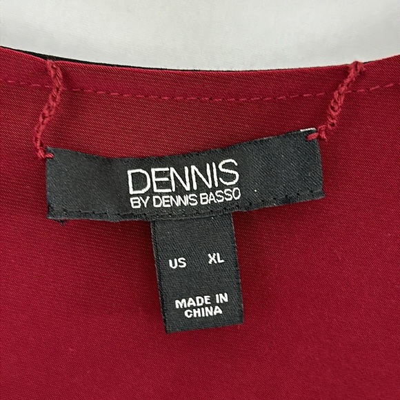 DENNIS BASSO Italia Knit Reversibile Tank Top Black Solid Maroon - Picture 11 of 13